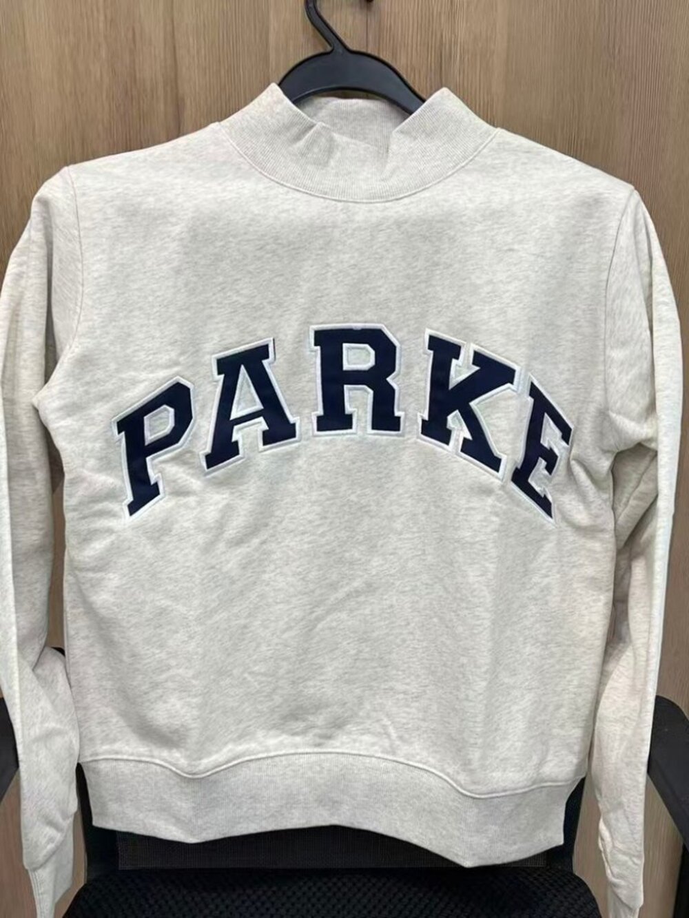 Grey Parke Mock Neck Crop Sweatshirt S/M